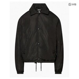 TNA Coaches Short‎ Jacket Coat Size 2XS Black Puffer